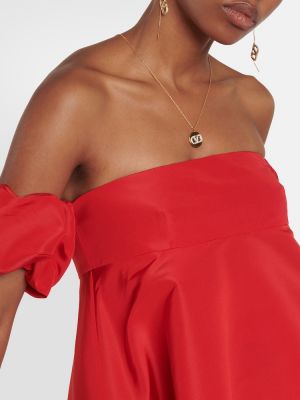 Mini robe en soie Valentino rouge