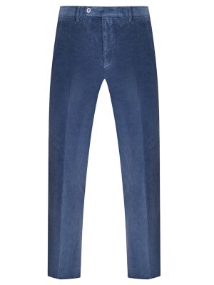Голубые вельветовые прямые брюки Rota