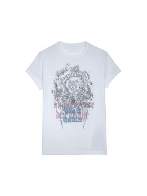 Koszulka bawełniana z nadrukiem Zadig & Voltaire biała