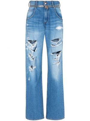 Jeans med normal passform med sliten Balmain blå