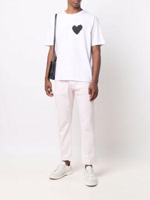 Camiseta con estampado con corazón Haikure blanco