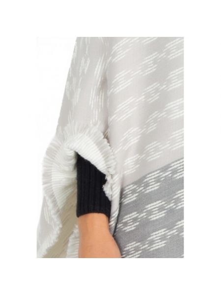 Abrigo de lana reversible de tejido jacquard Elisabetta Franchi gris