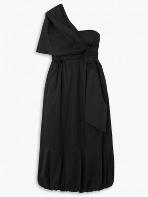 Черное платье миди с драпировкой Tibi