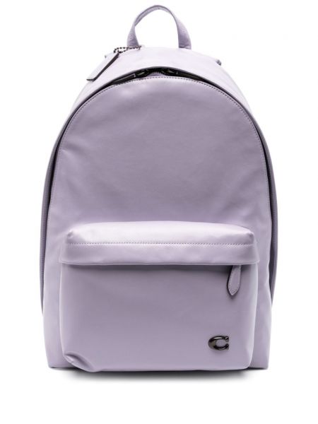 Kožený batoh Coach fialová