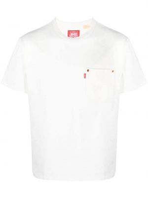 Памучна тениска с джобове Kenzo бяло
