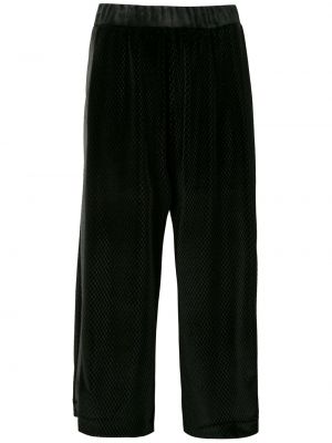 Велур широки панталони тип „марлен“ Olympiah черно