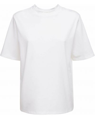 Džersis medvilninis marškinėliai The Row balta