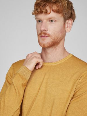 Желтый шерстяной пуловер Pierre Cardin