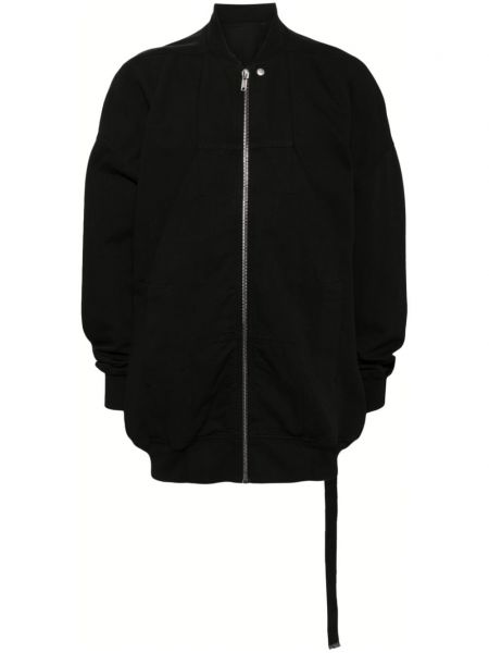 Bavlnený dlhá bunda na zips Rick Owens Drkshdw čierna