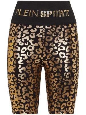 Pantaloni scurți de sport cu imagine cu model leopard Plein Sport