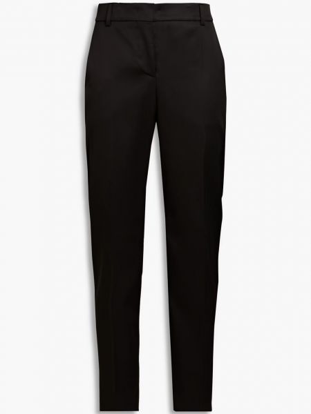 Черные атласные брюки слим Boutique Moschino