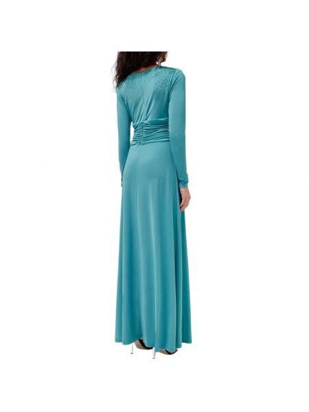 Dzianinowa sukienka długa Blugirl niebieska