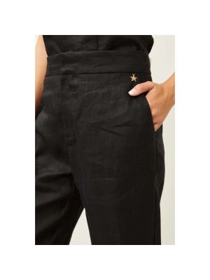 Pantalones de lino Souvenir negro