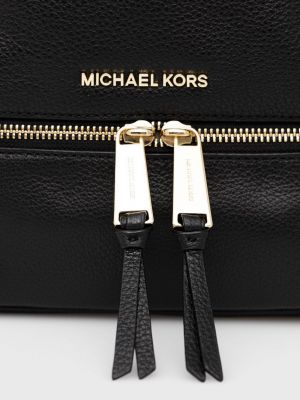 Kožni ruksak jednobojni Michael Michael Kors