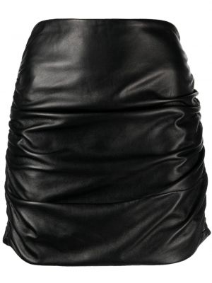 Kožená sukně Michelle Mason černé