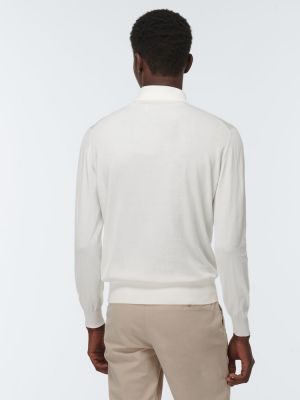 Medvilninis polo marškinėliai Loro Piana balta