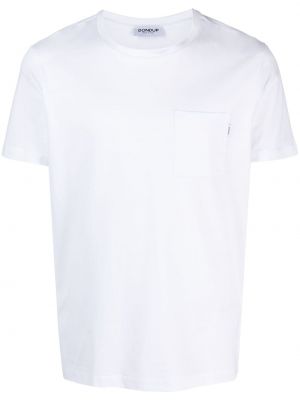 Bavlnené tričko s vreckami Dondup biela