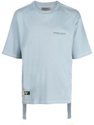 Kokvilnas t-krekls ar apdruku Musium Div. zils