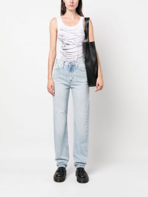 Tiesūs džinsai aukštu liemeniu Calvin Klein Jeans
