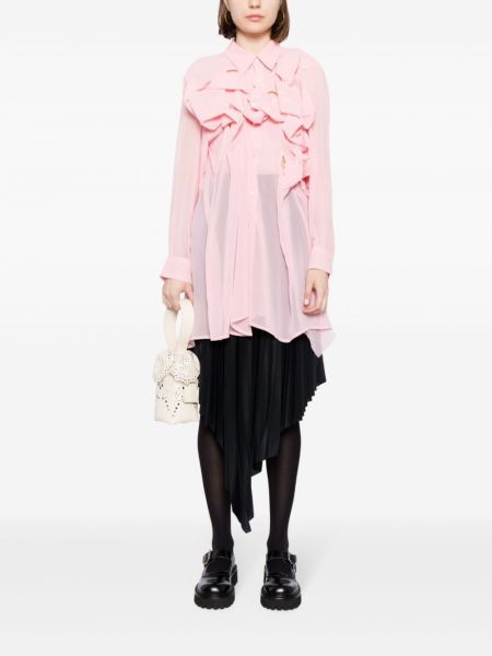 Bluse mit rüschen Comme Des Garçons pink