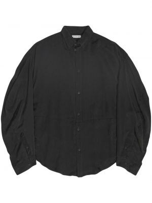 Пухена риза Balenciaga черно