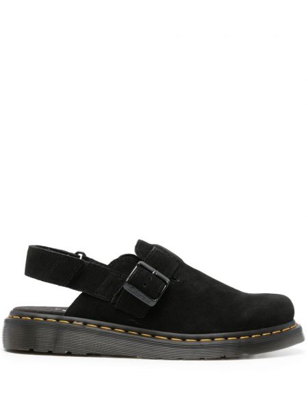 Semišové sandály Dr. Martens černé
