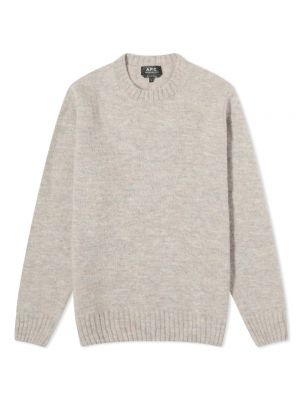 Трикотажный свитер из альпаки A.p.c. серый