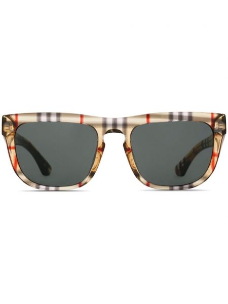 Ретро карирани слънчеви очила Burberry Eyewear бежово