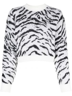 Pulover s potiskom z zebra vzorcem Alessandra Rich