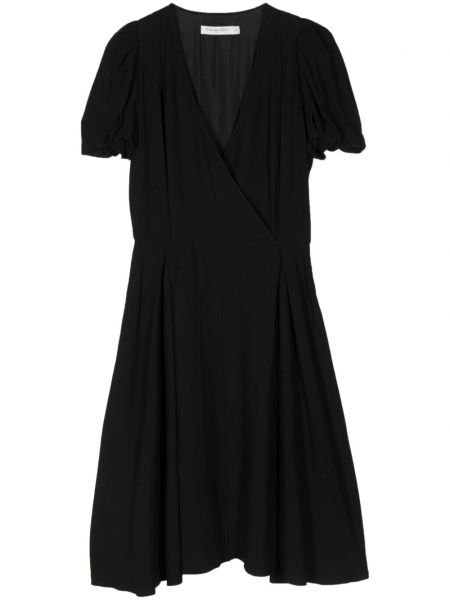 Μεταξωτή φόρεμα Christian Dior Pre-owned μαύρο