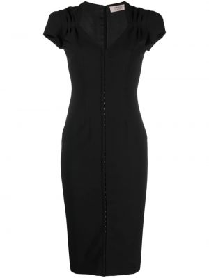 Pliszírozott mini ruha Murmur fekete