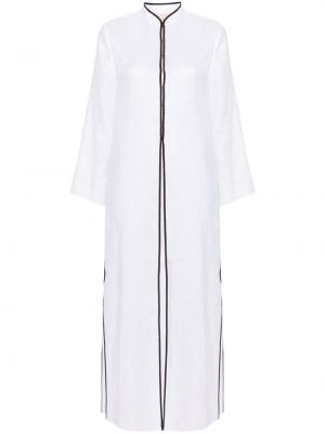 Robe longue en lin Tory Burch blanc