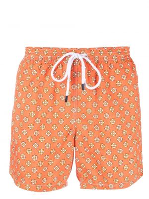 Pantaloni scurți cu model floral cu imagine Barba portocaliu