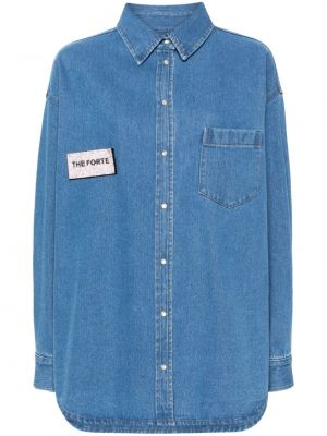 Koszula jeansowa Forte Dei Marmi Couture niebieska