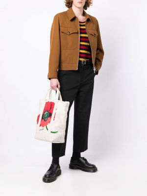 Shopper kabelka s potiskem Kenzo bílá