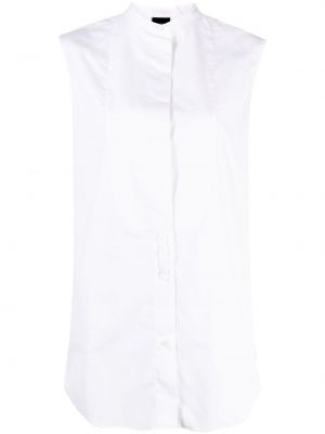 Bavlnená košeľa bez rukávov Aspesi biela