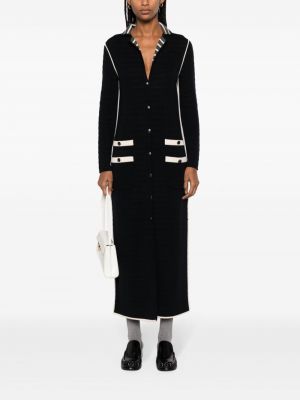 Vlněný kabát Chanel Pre-owned černý
