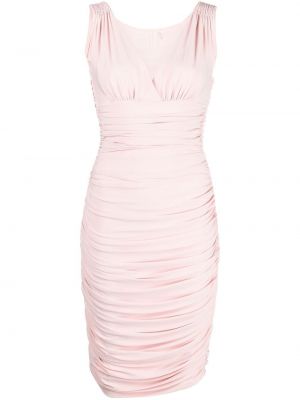 Drapert v-hals dress Norma Kamali rosa