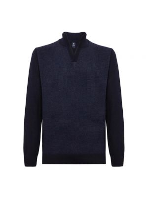 Sweter z kaszmiru Boggi Milano niebieski