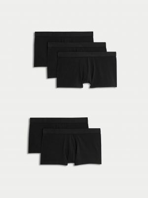Kalhoty s nízkým pasem Marks & Spencer černé