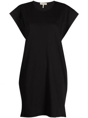 Bavlněné mini šaty s krátkými rukávy Rag & Bone - černá