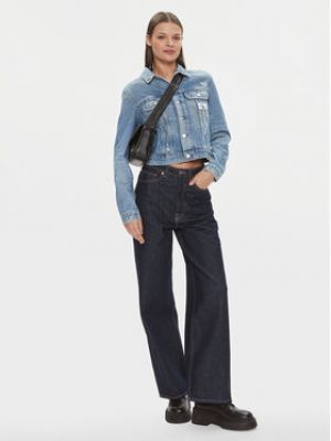 Džínová bunda Calvin Klein Jeans modrá