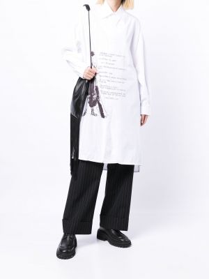 Raštuota marškiniai Yohji Yamamoto balta