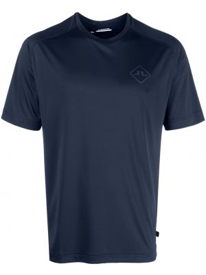 Тениска с принт с кръгло деколте J.lindeberg синьо