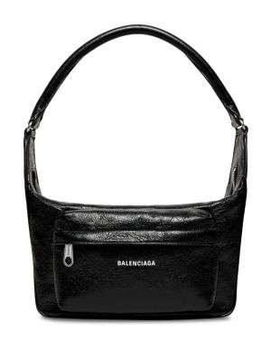 Leder shopper handtasche Balenciaga schwarz