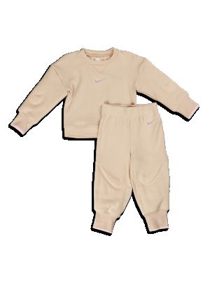 Survêtement en coton en jersey Nike beige