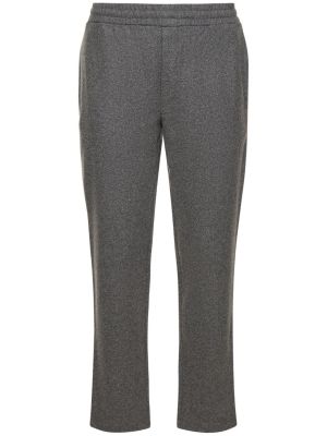 Pantaloni di lana di lana Moncler grigio
