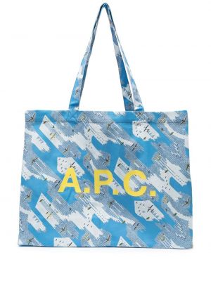 Trykt shoppingbag A.p.c. blå