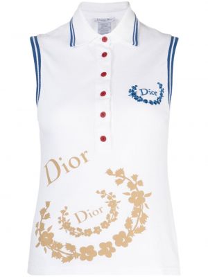 T-shirt mit stickerei Christian Dior weiß