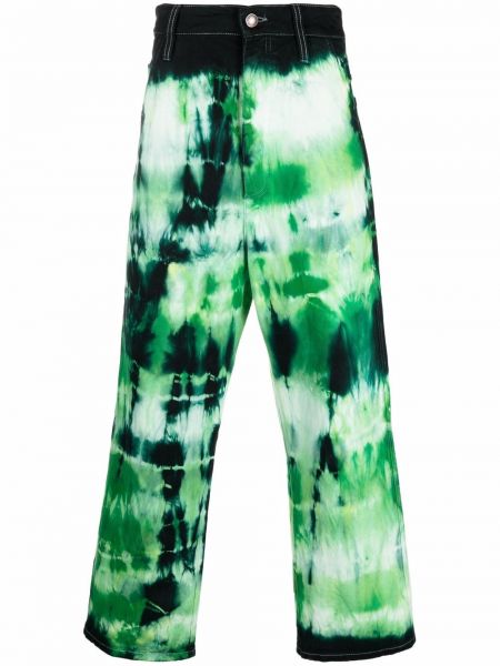 Дънки с tie-dye ефект Ami Paris зелено